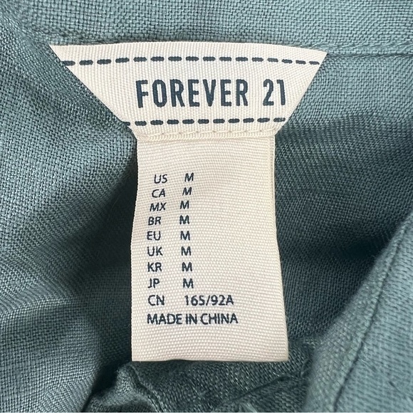 Forever 21 Green Sleeveless T-Shirt Mini Dress Size Medium Women’s - Picture 2 of 4